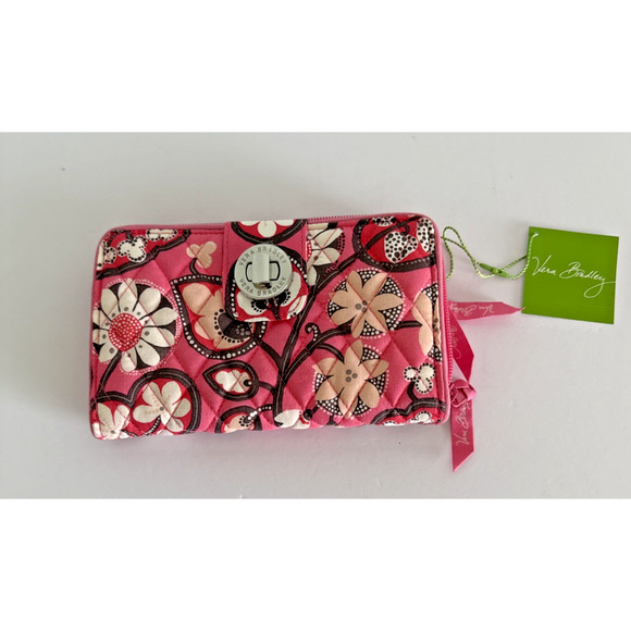 Vera Bradley turnlock wallet in Blush Pink NWT Retail $50.00 - Picture 1 of 5
